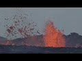 Lava tongues of erupting volcano in Meradalir valley, Iceland. 10.08.22