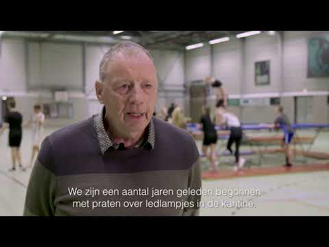 Infraroodpanelen houden de kleedkamers bij Korfbalvereniging Drachten warm