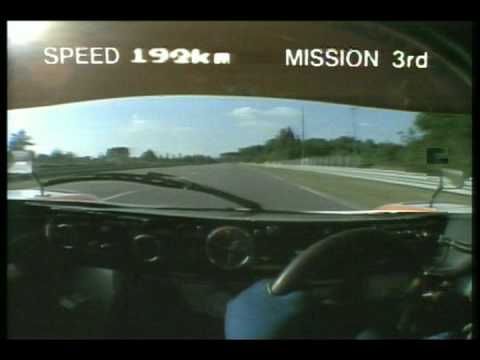 LeMans at full speed NISSAN GTP in car cam