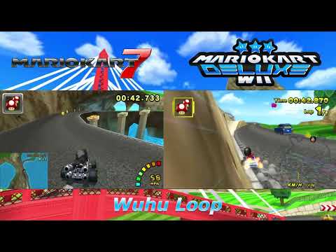 🏝️Wuhu Loop - Mario Kart 7 & Wii Deluxe Comparison🌉