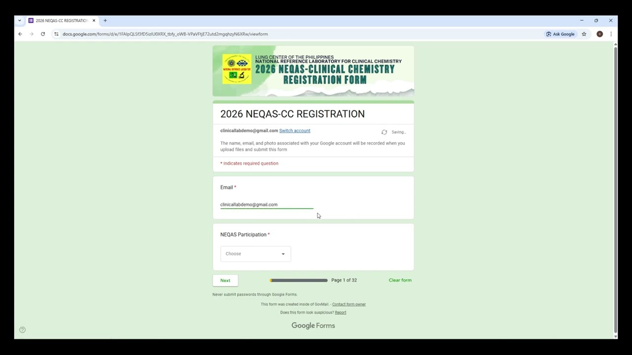 2026 NEQAS-CC Registration Tutorial Guide