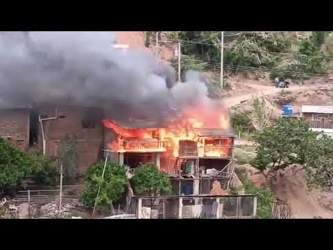 En Loja, incendio en el sector de El Carmen Alto, Cantón Catamayo.