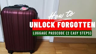How to unlock forgotten luggage lock combination🧳 | How to open locked suitcase  #TravelHack #Legit