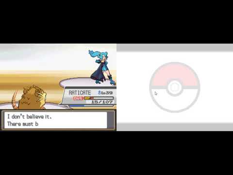 BEATING CLAIR from pokemon heartgold/soulsilver with A RATICATE