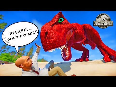 Tyrannosaurus Rex Colour Pack vs Malusaurus vs Carnotaurus Dinosaurs Fighting, Dinosaur Attack 🌍 JWE