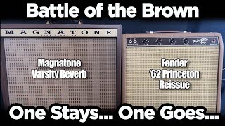Video thumbnail for Fender 1962 Princeton Reissue vs. Magnatone Varsity Reverb. A Detailed Comparison of Tones and Specs by Nick Handley Creative