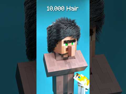 0 vs 1 Million Hairs 🗿 The Villager #minecraft