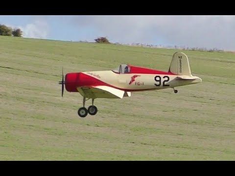 1/5 SCALE  MEISTER RC FG1 CORSAIR "LUCKY GALLON" GOODYEAR COLOURS - DLE 55cc - PAUL AT NLMFC - 2022