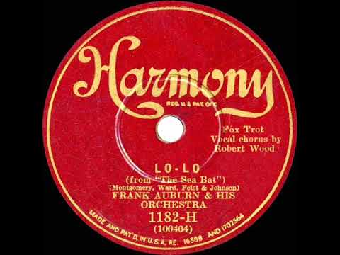 1930 Arthur Schutt (as ‘Frank Auburn’) - Lo-Lo (Irving Kaufman, vocal)