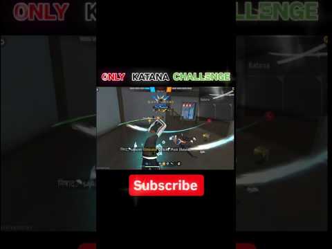 🗡️🗡️1vs4 clutch Only katana challenge in free fire short video #freefire #nishadsarkar