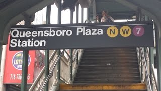 MTA New York City Subway: R62A, R68, R160 &amp; R188 (N) (W) (7) Trains @ Queensboro Plaza