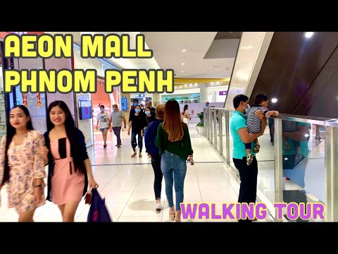 Walking tour Aeon Mall Phnom Penh city of Cambodia [4K]