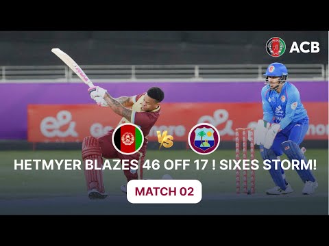 Hetmyer Blazes 46 Off 17 ! Sixes Storm! 🔥 | AFG vs WI 2026 | 2nd T20I | Jan 21 | Dubai | ACB | 321J