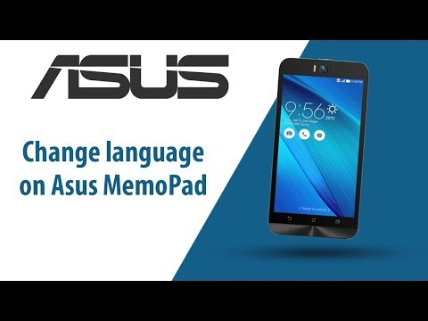 How to change language on Asus MemoPad?