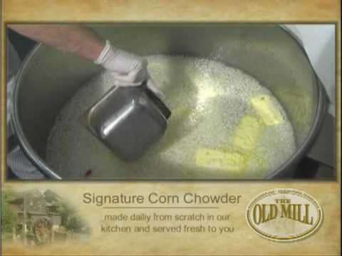The Making of Corn Chowder at The Old Mill Restaurant - Pigeon Forge, TN  - www.OldMillSquare.com