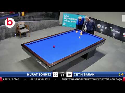 MURAT SÖNMEZ & ÇETİN BARAK Bilardo Maçı - 2021 TÜRKİYE ŞAMPİYONASI 3.ETAP-2.TUR