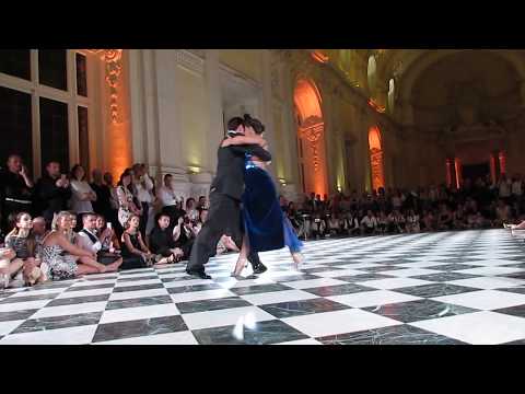  Simone Facchini  and  Gioia Abballe  are  dancing  to  the  vals  "  Dichas Que Vivi  "  by  Rodolfo Biagi  at  Torino Tango Festival  in  2019