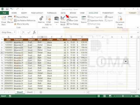 Insert in sheet Sheet1 a combo box form control item. It must be linked with the cell J1 and its...