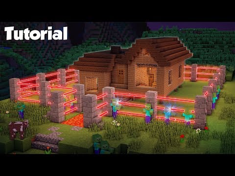 Minecraft: How to Build a Mob Proof Wooden House Tutorial  - (Safe Redstone House)
