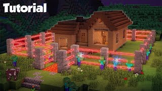 Minecraft: How to Build a Mob Proof Wooden House Tutorial  - (Safe Redstone House)