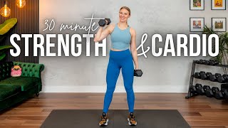 30 min. Full Body Strength Training & Tabata HIIT Cardio Circuits