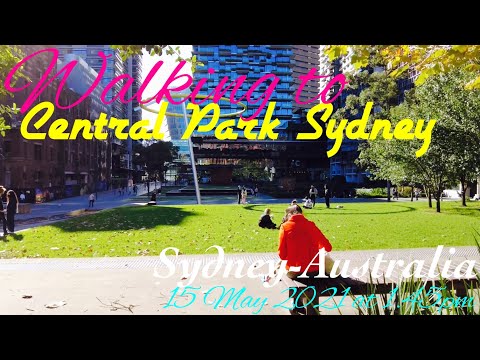 Walking to Central Park Sydney at 1.45pm on 15 May 2021, Sydney-Australia