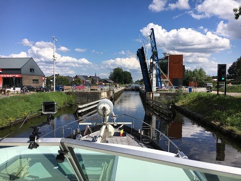 The Kanaal Dessel Turnhout Schoten in Flandern/Belgium with  Free Spirit in July 2016