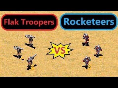 Flak Troopers vs Rocketeers - Red Alert 2