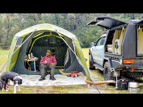 , title : 'Tent Camping In Rain Storm - 2 Nights - Ultimate Air Tent'