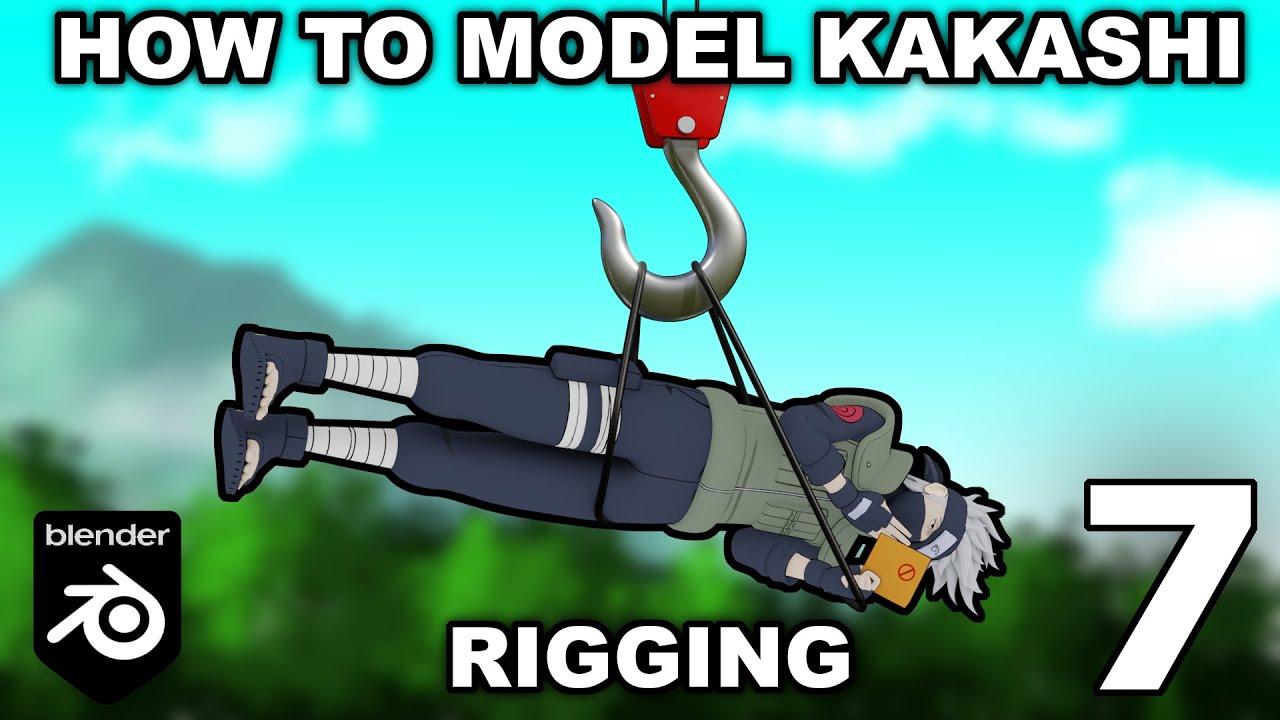 How to 3D Model Kakashi [Part 7:Final: Rigging]