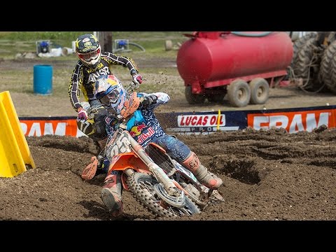 Unadilla 250MX: Cooper Webb runs into Marvin Musquin in Moto 2
