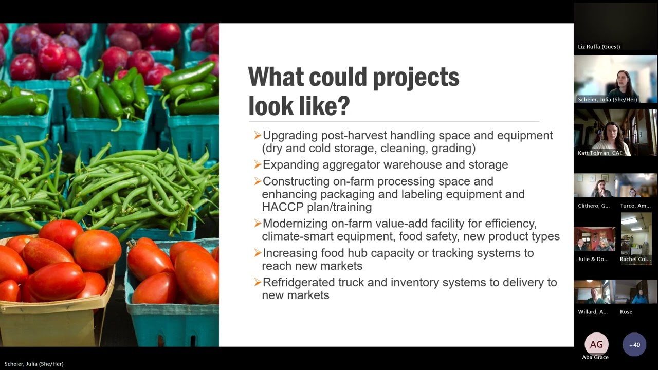 Resilient Food System Infrastructure RFSI Applicant Webinar