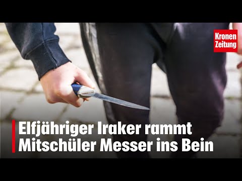 Bluttat in Deutschland: Elfjähriger rammt Mitschüler (13) Messer ins Bein | krone.tv NEWS