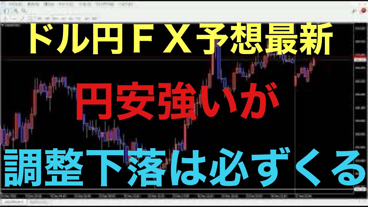 【ドル円FX予想最新】一昨年の最高値を目指す流れになっていると思いますが、素直に約150pipsストレート上昇していくか、一旦調整下落が入ってから到達するかの2択の展開ですが、僕の予想では調整下落入る