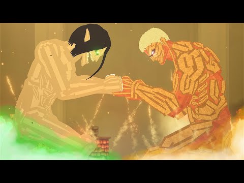 Attack Titan vs Armored Titan 2│People Playground
