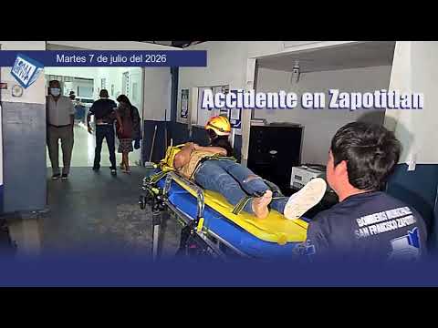 Joven herida en accidente en San Francisco Zapotitlán