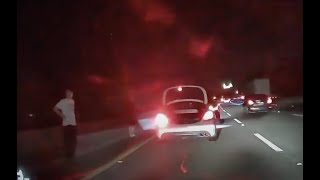 國道前方車禍，差點在國道賀成交兩台