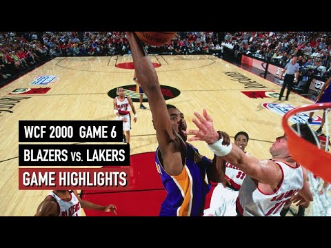NBA Playoffs 2000. Portland Trail Blazers vs LA Lakers Game 6 Highlights Kobe Bryant 33 HD 720p
