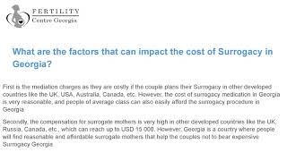 Surrogacy Cost in Georgia 2022