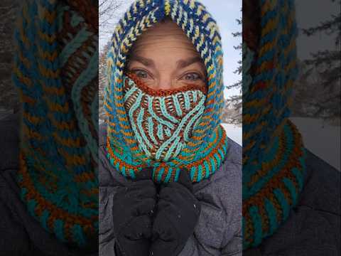 Here's another way to wear Cowltopus and Hoodola — Instant fashionable balaclava!