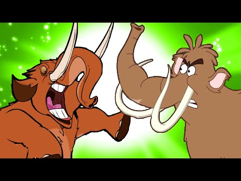 Mammoth VS Mastodon: By Howdytoons