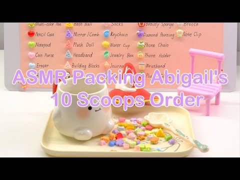 【Litebord Lucky Scoops】ASMR Packing Abigail‘s 10 Scoops Super Big Order