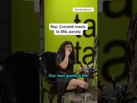 Rep. Crockett reacts to SNL parody