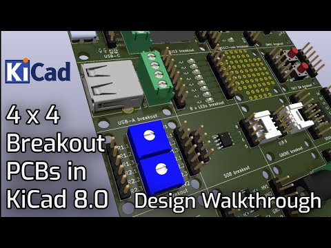KiCad 8 designed breakout boards. Use with your favorite ESP32 / RPi board. Full design walkthrough.