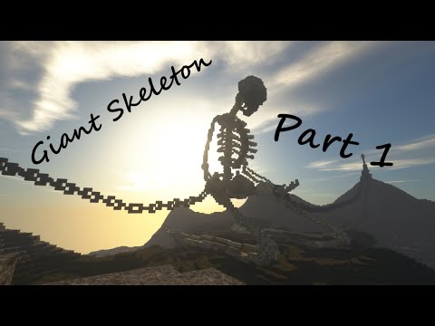 Minecraft-Giant Skeleton Build-Part 1-How to make the skull!