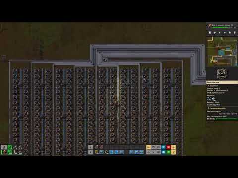 Factorio train station with a warehouse