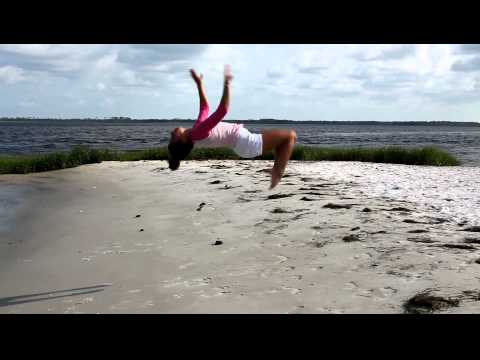 back tuck on the beach