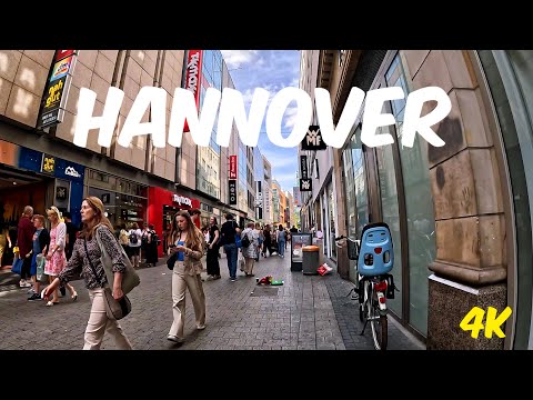 Hannover 4K Walk | German Street Life & Summer City Tour 🇩🇪