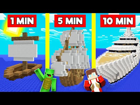 SHIP BUILD BATTLE CHALLENGE In Minecraft - NOOB VS PRO - Maizen Mizen Mazien Parody