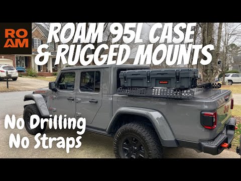 Roam Adventure Case - 95L Rugged Camping Cargo Box with Mounts/Install & Review | Roam Organizer Lid